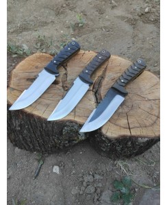 A LOT OF 3 Handmade  Carbon Steel | BUSHCRAFT KNIVES | AMEERKNIVES | AK-014