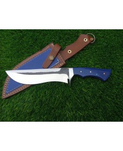 D2 Steel Hunting Bowie Knife With Leather Sheath , Best Outdoor Knife , Hunting Knife , Best Gift For Him| D2B-108