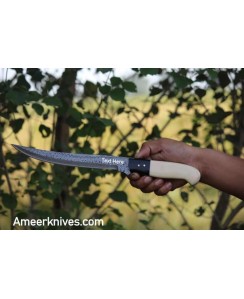  A ONE OF KIND DAMASCUS Steel | FILLET KNIFE |FISH KNIFE | AMEERKNIVES| DA-8043