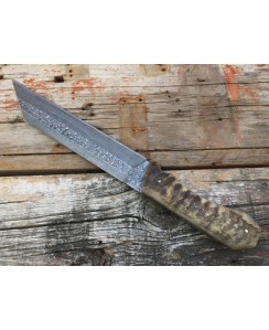 15 inches hand forged natural | SEAX KNIFE | blade with beautiful leather sheath/ best gift for camping/ gift for him/ birthday gift - AK-901
