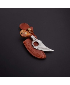 6” Custom HAND FORGED DAMASCUS Steel SKINNING Knife | EDC KNIFE| AMEERknives |-AK-903