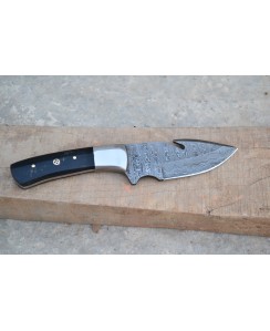Custom Handmade Damascus Steel Gut Hook knife. AK-10