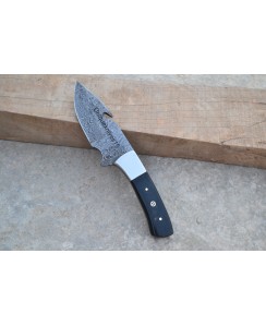 Custom Handmade Damascus Steel Gut Hook knife. AK-10